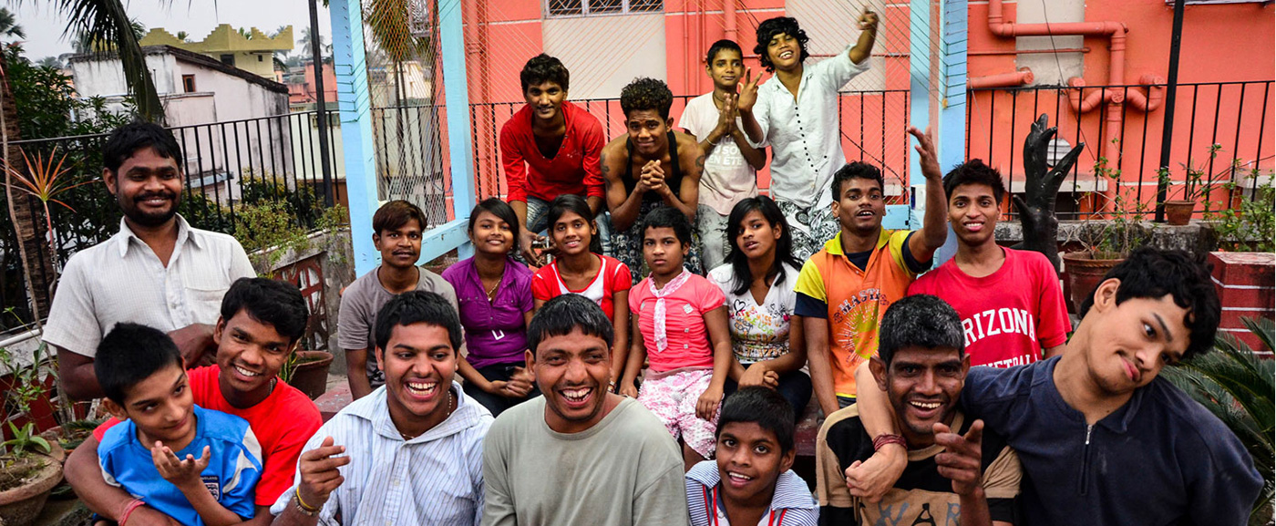 The shuktara family — a group of young adults and carers together